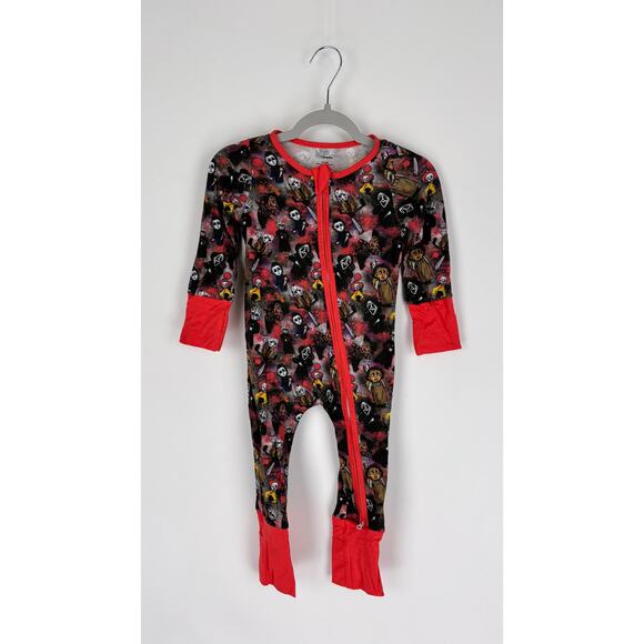 Jammies Double Zip Halloween Villain Pajama One Piece Baby Size 6-12 Months - Picture 1 of 6